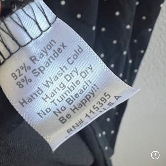 Fighting Eel Black Bodycon Skirt with Polka Dots XS - Picture 5 of 5